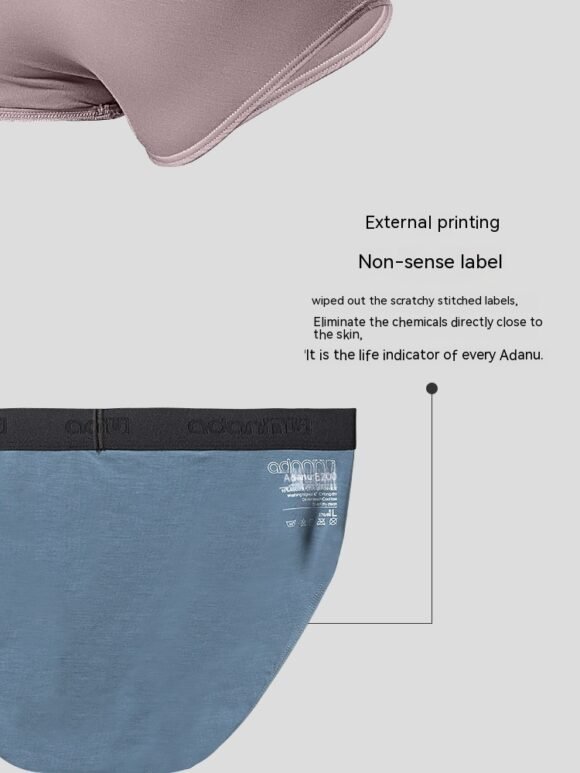 Men's Breathable Pure Color Seamless Modal Underwear Briefs - Image 6