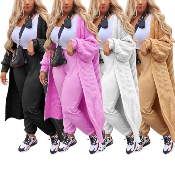 Knitted Cardigan Long Loose Home Clothes Sweater - Image 3