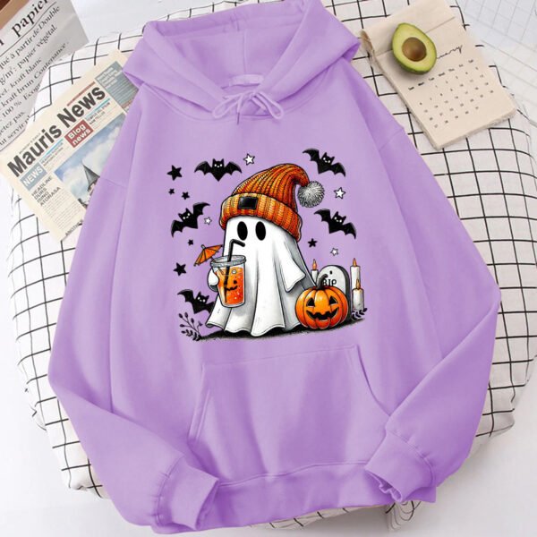 Halloween Ghost Pumpkin Bat Hoodies For Women Fashion Hooded - Image 6