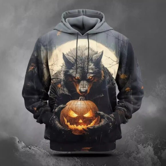 Halloween Horror Pumpkin Head 3D Hoodie - Image 3