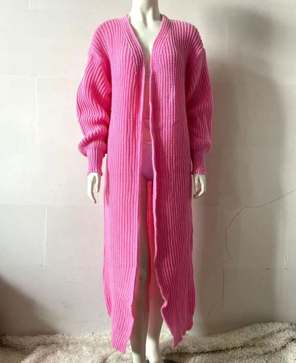 Knitted Cardigan Long Loose Home Clothes Sweater - Image 7