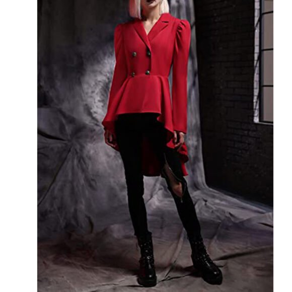 Waist-tight Pure Color Split Single-breasted Casual Jacket - Image 5