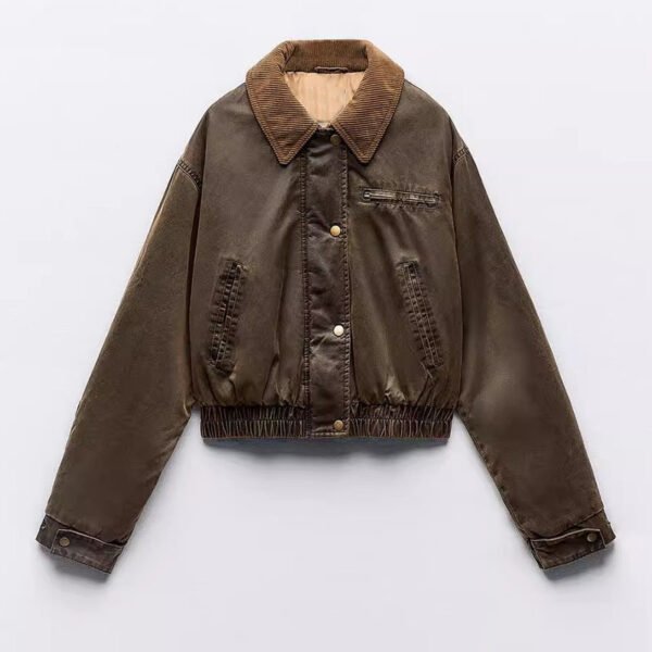 Flight Suit Leather Jacket Coat