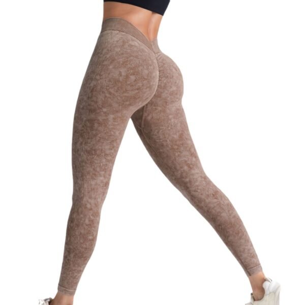 Peach Hip Raise Seamless Yoga Pants Women's Elastic High Waist - Image 3