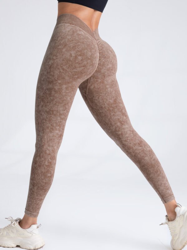 Peach Hip Raise Seamless Yoga Pants Women's Elastic High Waist - Image 5