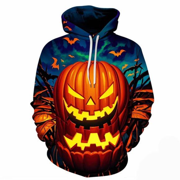 Halloween Horror Pumpkin Head 3D Hoodie - Image 6