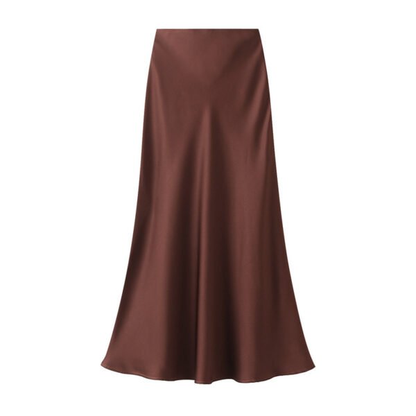 High-grade Draping Silky Satin Skirt For Women - Image 4