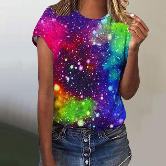 Butterfly Digital Printed Short Sleeve Shirt - Image 6