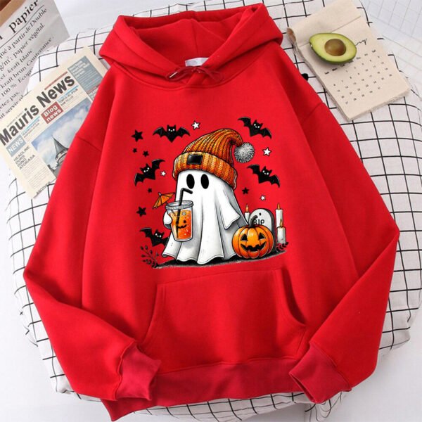 Halloween Ghost Pumpkin Bat Hoodies For Women Fashion Hooded - Image 4