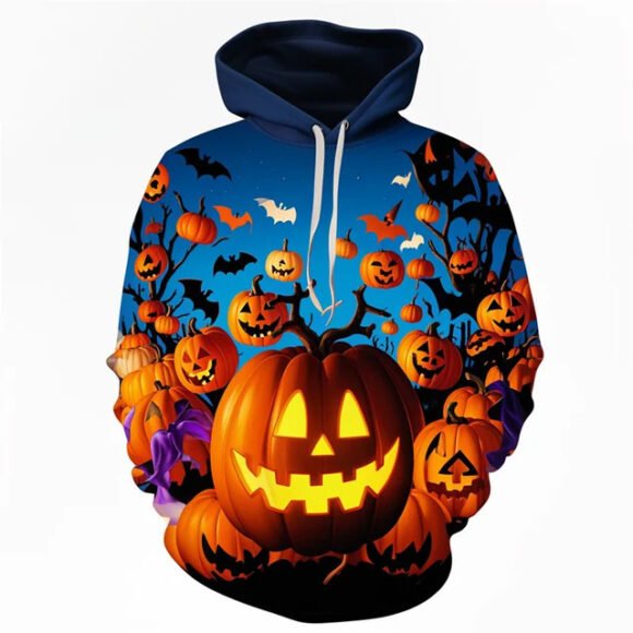 Halloween Horror Pumpkin Head 3D Hoodie - Image 9