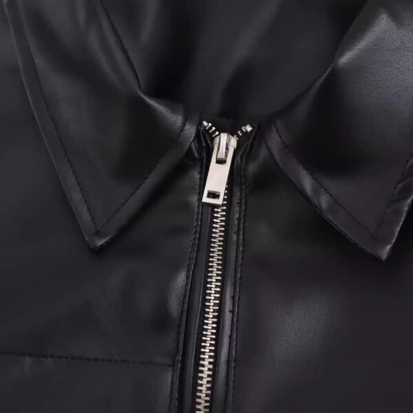 Women's Transparent Organza Bomber Jacket Coat - Image 3