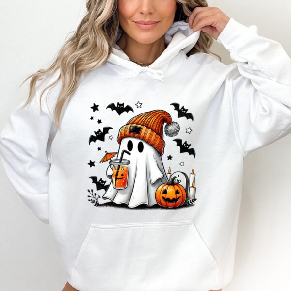 Halloween Ghost Pumpkin Bat Hoodies For Women Fashion Hooded - Image 5