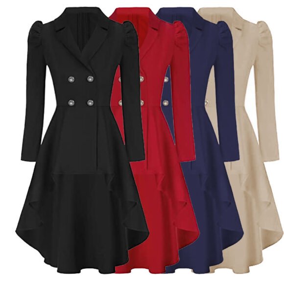 Waist-tight Pure Color Split Single-breasted Casual Jacket - Image 4