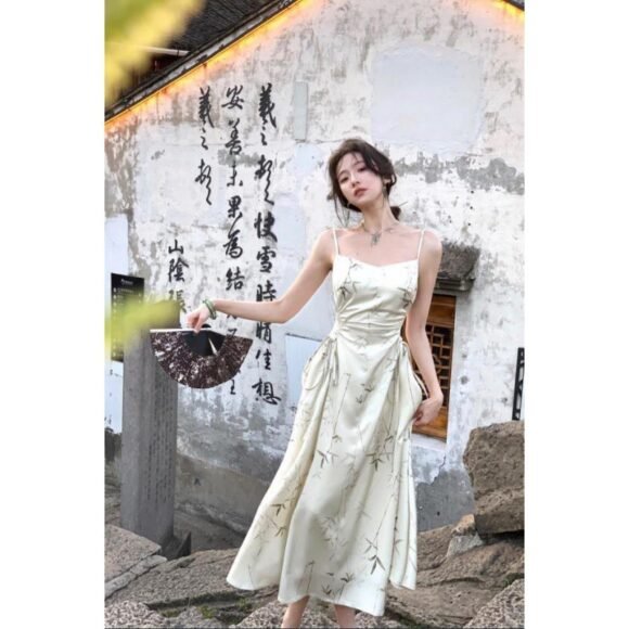 Two-color Satin Sling Dress Waist-tight Sexy - Image 2