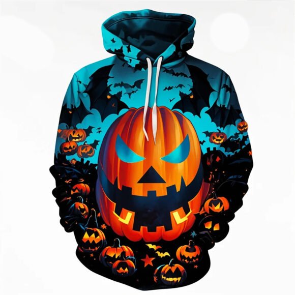 Halloween Horror Pumpkin Head 3D Hoodie - Image 5