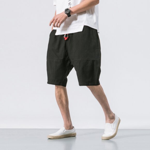 Summer Clothing Cotton Linen Cropped Pants Loose Trendy - Image 3