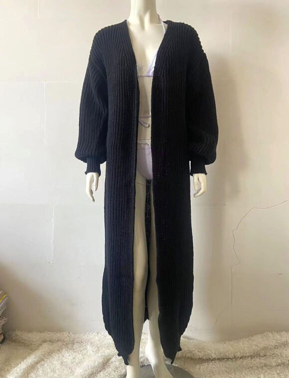 Knitted Cardigan Long Loose Home Clothes Sweater - Image 4