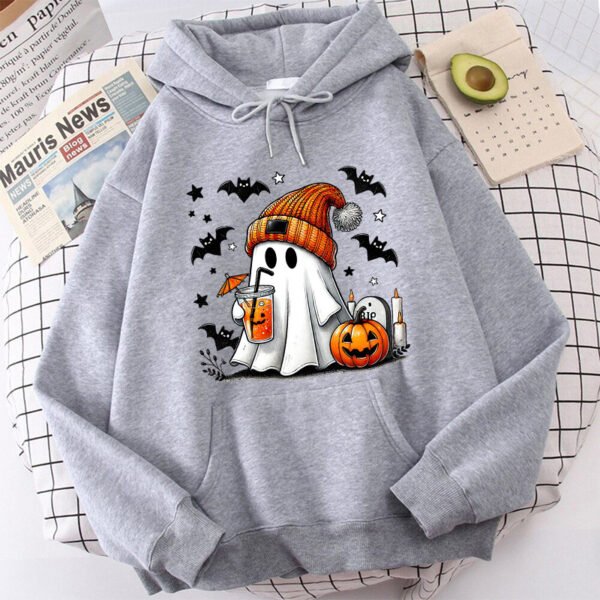 Halloween Ghost Pumpkin Bat Hoodies For Women Fashion Hooded - Image 7