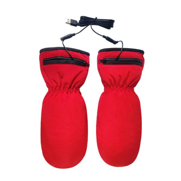 Electrically Heated Gloves Heating Zipper Thermal Windproof Gloves - Image 5