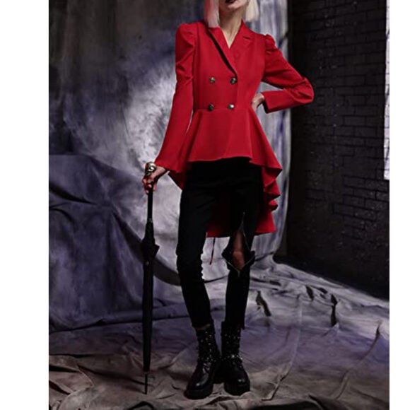 Waist-tight Pure Color Split Single-breasted Casual Jacket - Image 2