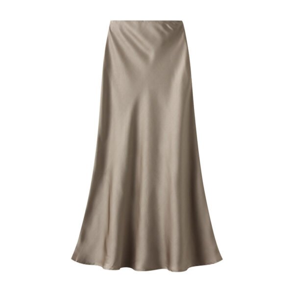 High-grade Draping Silky Satin Skirt For Women - Image 5