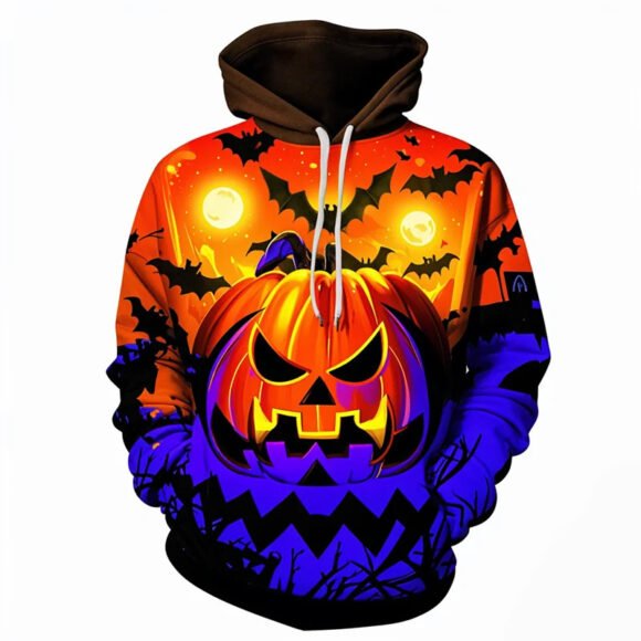 Halloween Horror Pumpkin Head 3D Hoodie - Image 8